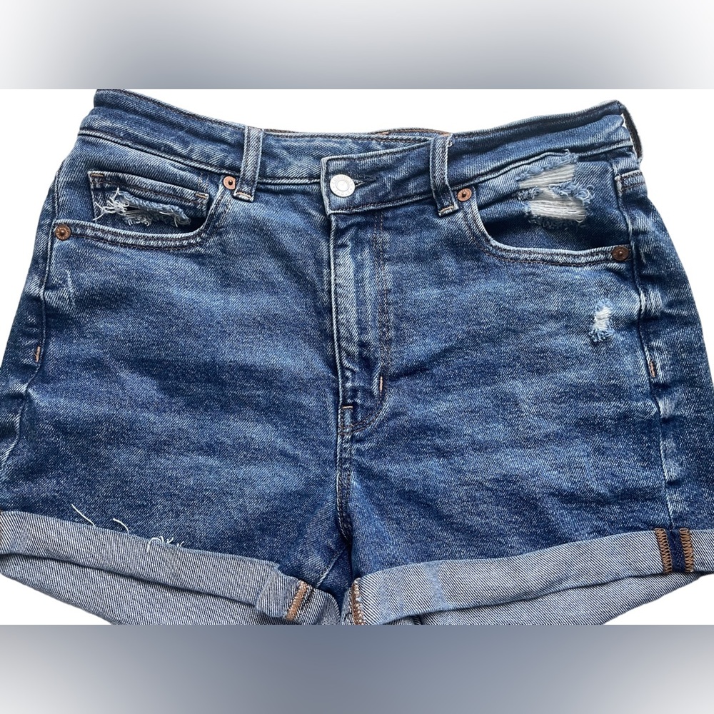 American eagle distressed asymmetrical shorts NWOT